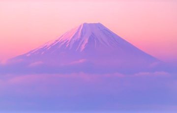 山　富士山　夕日　八白土星